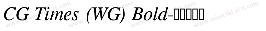 CG Times (WG) Bold字体转换